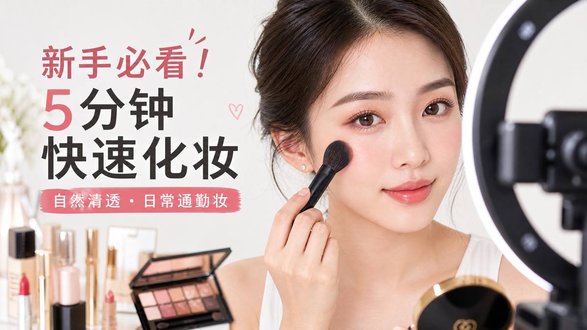 草莓视频美妆视频-5分钟快速化妆视频教程